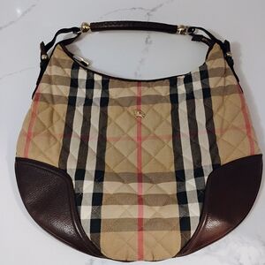 NWT Burberry London Tote - Novacheck W/ Tan Leather Trim
